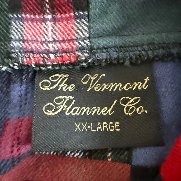 Vermont Flannel Co Hooded Flannel Pullover -Patchwork Unisex size xxl - Picture 3 of 3